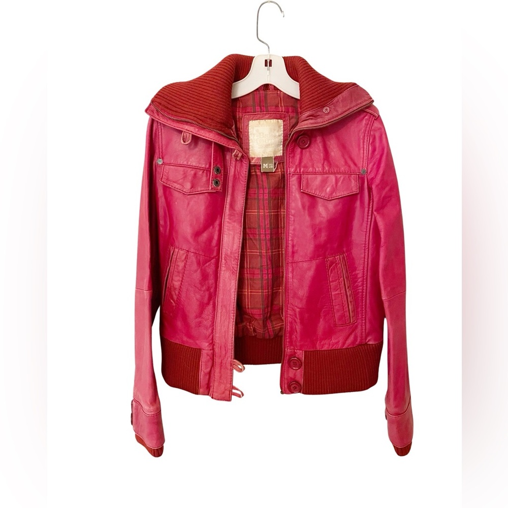 Bershka Hot Pink Bomber Jacket